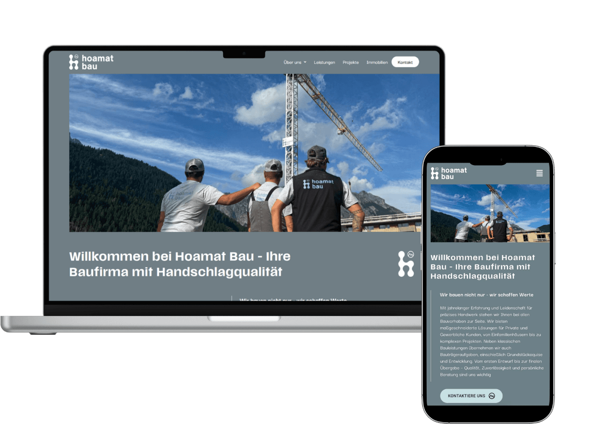 Eine Website von GeminiHorizon auf Laptop und Smartphone